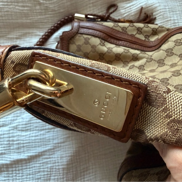 Gucci Beige and Brown Monogram Hobo - Picture 4 of 8